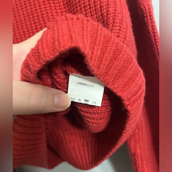 ZAFUL sz Lg Long Sleeve Pullover Cropped Mock Neck Lantern Sleeve Ribbed Sweater - Picture 8 of 9